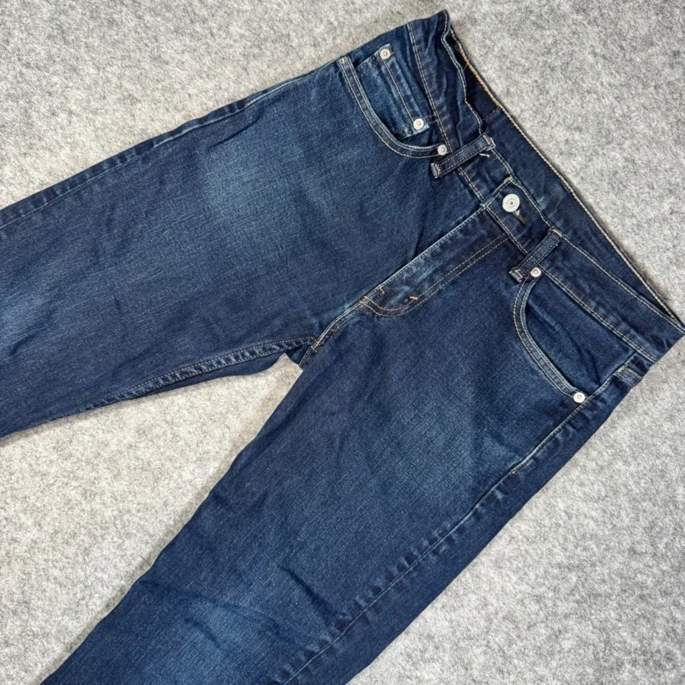 Levis 511 Mens Slim Fit Jeans Dark Wash Indigo Blue Stretch Denim 32x34